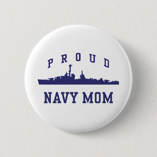 Navy Mom 2 Inch Round Button