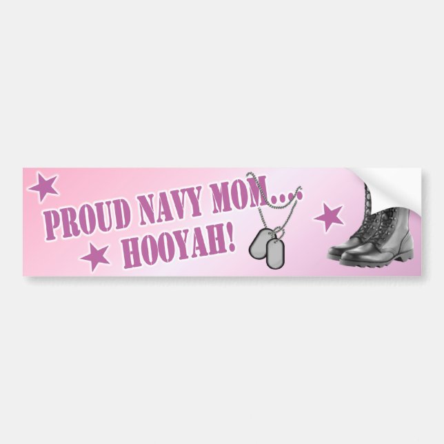 Navy Mom Bumper Sticker (Front)
