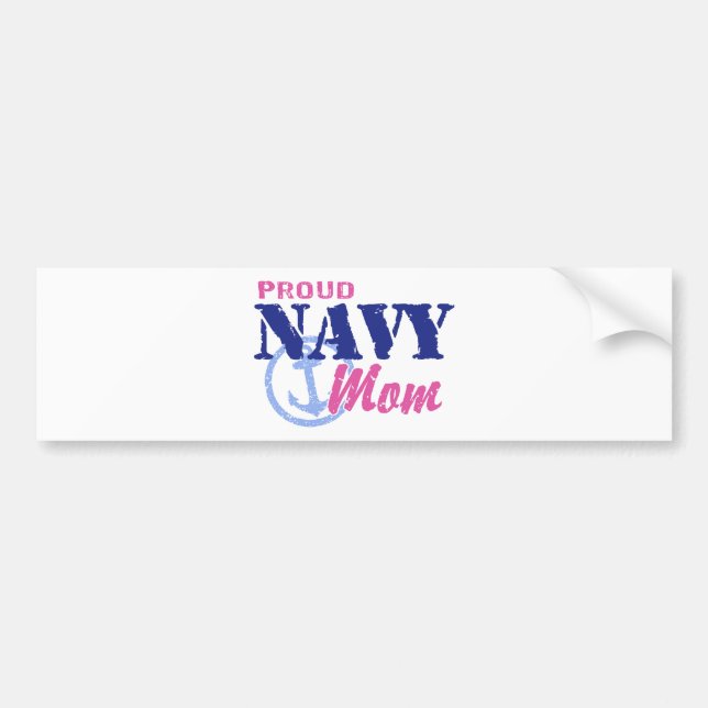 Navy Mom Bumper Sticker (Front)