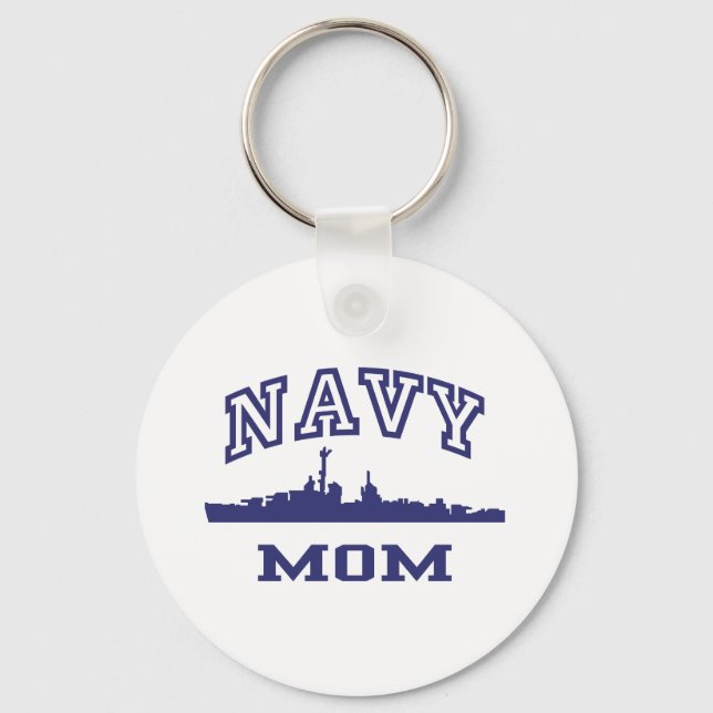 Navy Mom Keychain (Front)