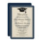 Navy Monogram Laurel Classic College Graduation