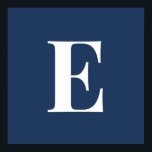 Navy Monogram Letter Poster | Personalized Initial<br><div class="desc">Navy Monogram Letter Poster | Personalized Initial Wall Art | Preppy Minimal Typography Print | Custom Dorm Decor Create a clean, timeless look with this navy monogram letter poster. Featuring a bold serif initial in crisp white against a deep navy background, this design is simple, refined, and highly versatile. Personalize...</div>