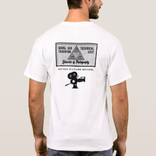 Navy MOPIC School White t-shirt