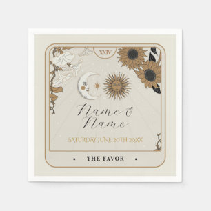 Navy Napkins Wedding Names Tarot Cards Sun Moon
