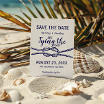 Navy Nautical Wedding Save the Date Card<br><div class="desc">Modern nautical wedding save the date card with a clean,  minimalist look,  featuring the classic navy and white colours,  an easy-to-use template for personalization. Perfect for marines,  saliors,  yacht club,  boat,  beach sided or summer weddings.</div>
