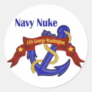 Navy Nuke ~ Washington Classic Round Sticker
