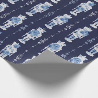 Navy Nutcracker Wrapping Paper