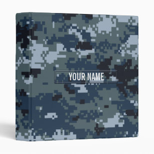 Navy NWU Camouflage Customizable Binder