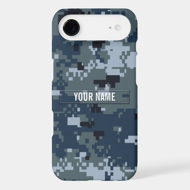 Navy NWU Camouflage Customizable Case-Mate iPhone Case (Back)