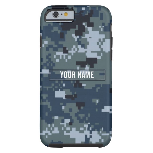 Navy NWU Camouflage Customizable Case-Mate iPhone Case (Back)