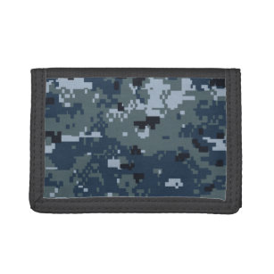 Navy NWU Camouflage Trifold Wallet