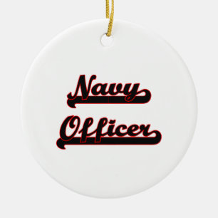 Navy Officer Classic Job Design Ceramic Ornament
