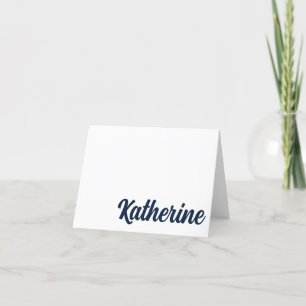 NAVY, ORANGE Auburn, Alabama Personalized Card