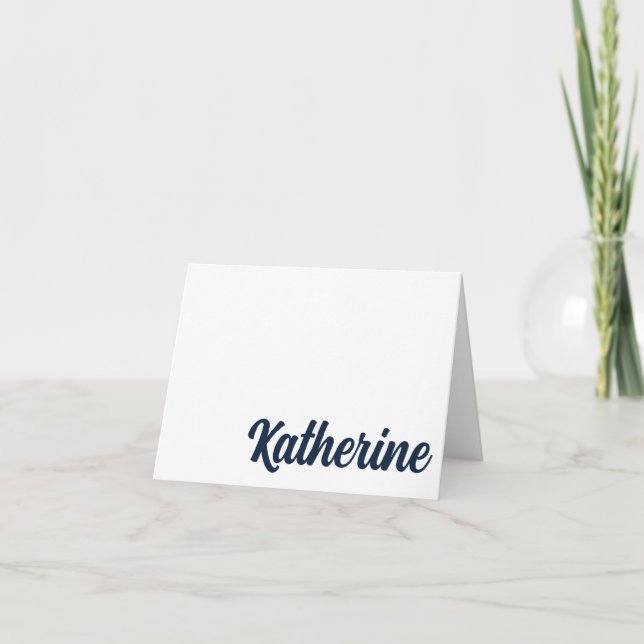 NAVY, ORANGE Auburn, Alabama Personalized Card (Front)