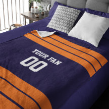Navy & Orange Football Personalized