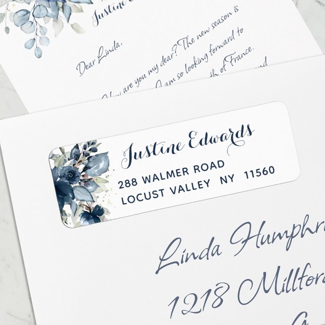 Navy Peony Eucalyptus Dusty Blue Greenery Return (Creator Uploaded)