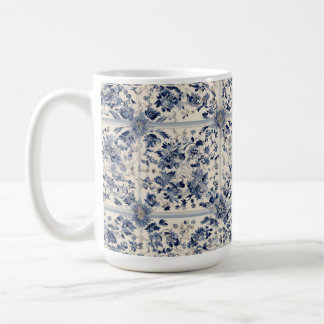 Navy Persian Rug Pattern  Coffee Mug
