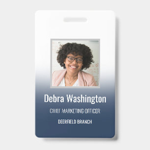 Navy Personalized Employee Company ID Badge