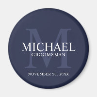 Navy Personalized Groomsmen's name and monogram