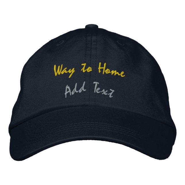 Navy Personalized Homebound-Hat Crafted Inspired  Embroidered Hat (Front)