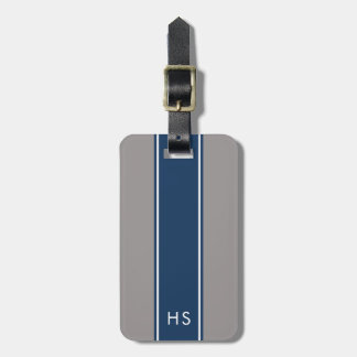 Navy Personalized Luggage Tag