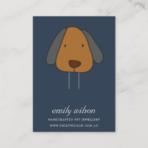 NAVY PET DOG BROWN TAG PIN CHARM DISPLAY TEMPLATE