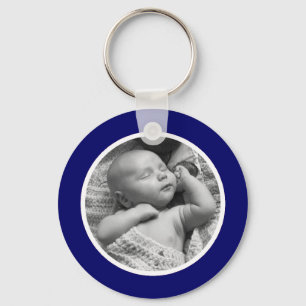 Navy Photo Keychain