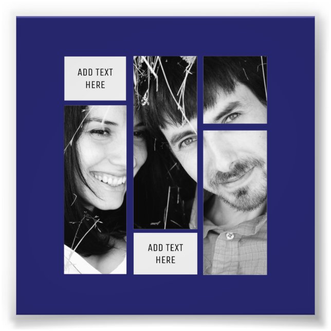 NAVY Photo Text Template - Transfer To ANY Gift (Front)