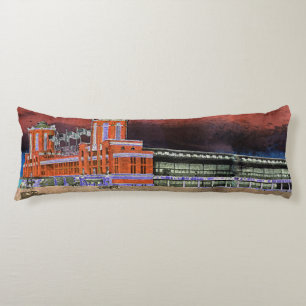 Navy Pier Chicago 1920's Watercolor Art Windy City Body Pillow