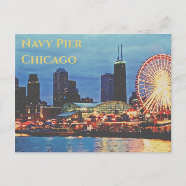 Navy Pier Chicago ferris wheel Postcard (Front)