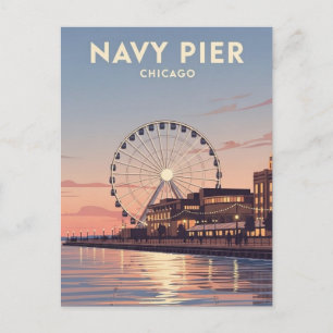 Navy Pier Chicago Illinois Travel Postcard