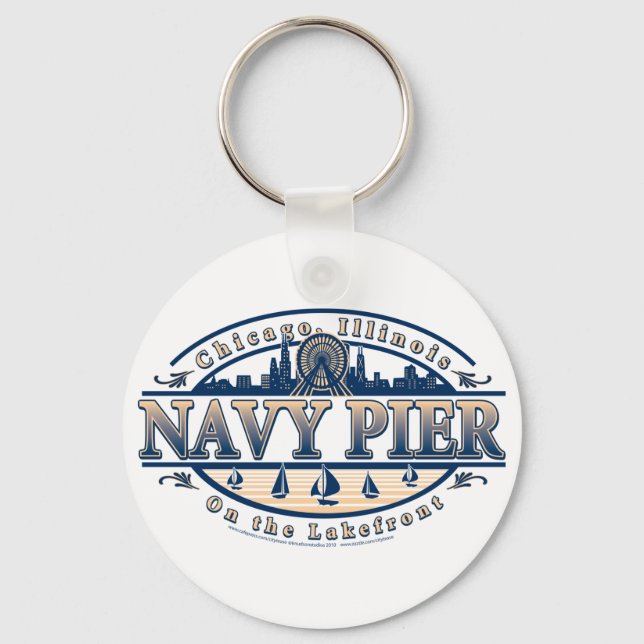 Navy Pier Chicago Keychain (Front)