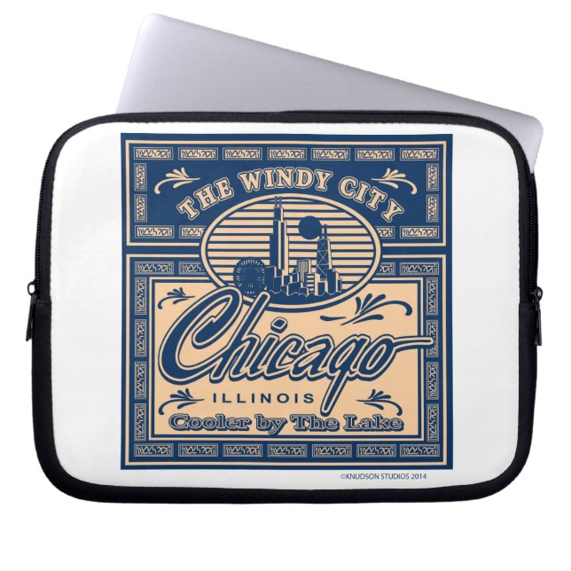 Navy Pier Chicago Laptop Sleeve (Front)