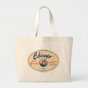 Navy Pier Chicago Large Tote Bag