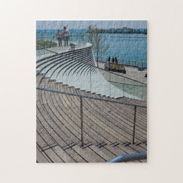 Navy Pier Stairs Jigsaw Puzzle (Vertical)
