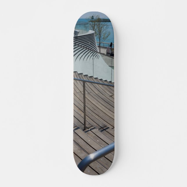 Navy Pier Stairs Skateboard (Front)