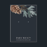 NAVY PINE CONE TREE BRANCH STUD EARRING DISPLAY BUSINESS CARD<br><div class="desc">If you need any further customisation please feel free to message me on yellowfebstudio@gmail.com.</div>