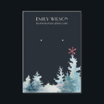 NAVY PINE TREE WINTER FOREST STUD EARRING DISPLAY BUSINESS CARD<br><div class="desc">If you need any further customisation please feel free to message me on yellowfebstudio@gmail.com.</div>