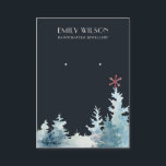 NAVY PINE TREE WINTER FOREST STUD EARRING DISPLAY BUSINESS CARD<br><div class="desc">If you need any further customisation please feel free to message me on yellowfebstudio@gmail.com.</div>