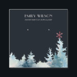 NAVY PINE TREE WINTER FOREST STUD EARRING DISPLAY SQUARE BUSINESS CARD<br><div class="desc">If you need any further customisation please feel free to message me on yellowfebstudio@gmail.com.</div>