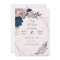 Navy & pink flowers geometric
