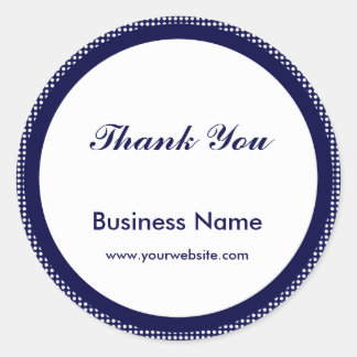 Navy Polka Dot Sticker
