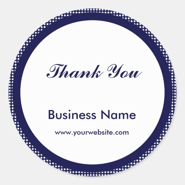 Navy Polka Dot Sticker (Front)