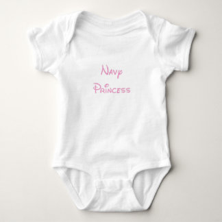 Navy Princess Baby Bodysuit