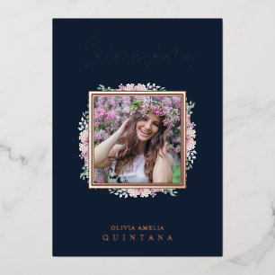 Navy Quinceañera Trendy Garland Photo Spanish