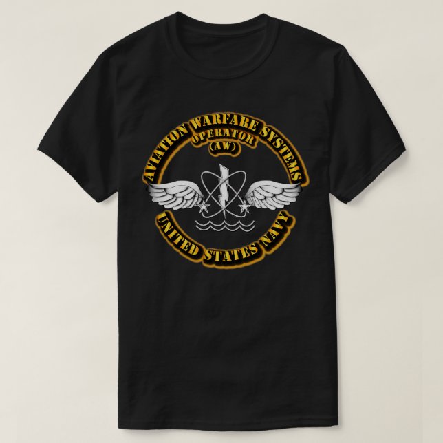 Navy Rate Aviation Warfare Systems Operator T-Shirt (Design Front)