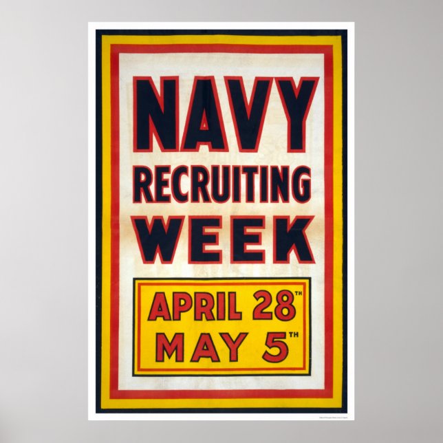 Navy recruiting week poster (Front)