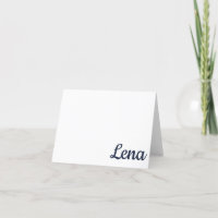 NAVY, RED Oxford, MS Personalized Note Card