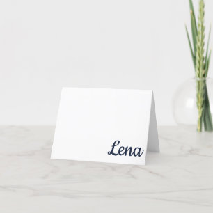 NAVY, RED Oxford, MS Personalized Note Card