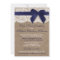 Navy Ribbon On Burlap & Lace Wedding